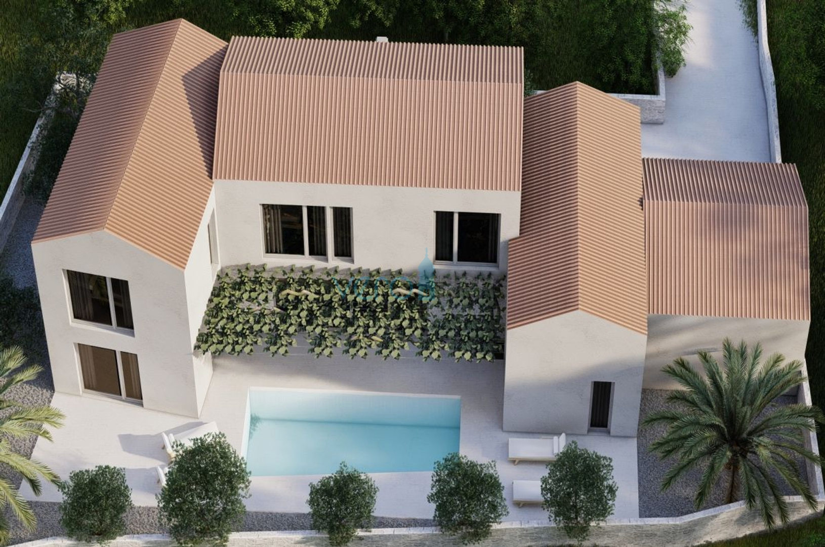 Vrbnik, surroundings, Building land 794 m2 with submitted documentation for a building permit, for sale